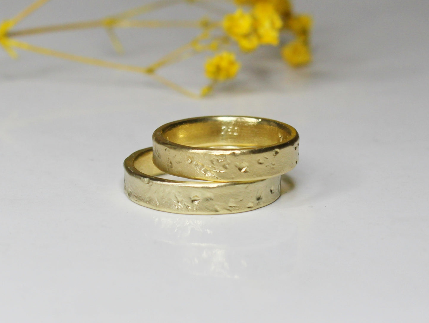Rustic Strong Band in 8ct or 14ct or 18ct Solid Gold
