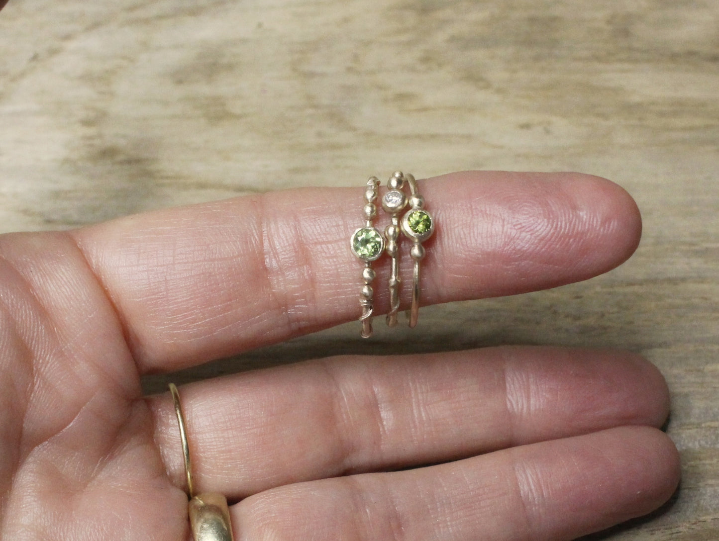 Entwined Ring with larger 3.5mm Fair Trade Gemstone