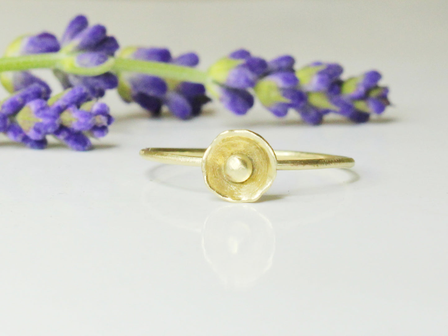 Sweetheart Flower Ring in 9ct or 14ct or 18ct Gold