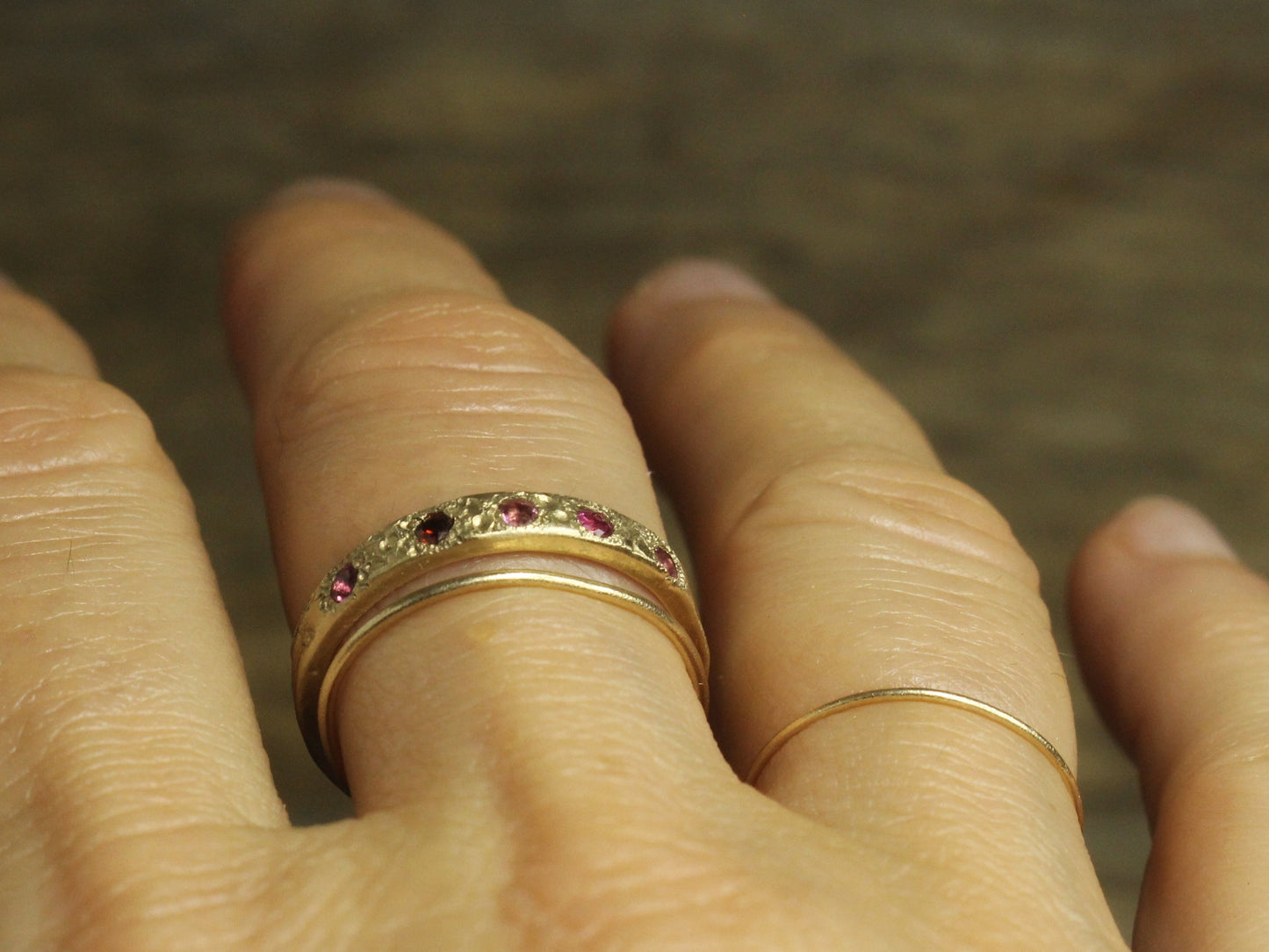 Reserved for Lena - Starry Night Ring in Solid Gold