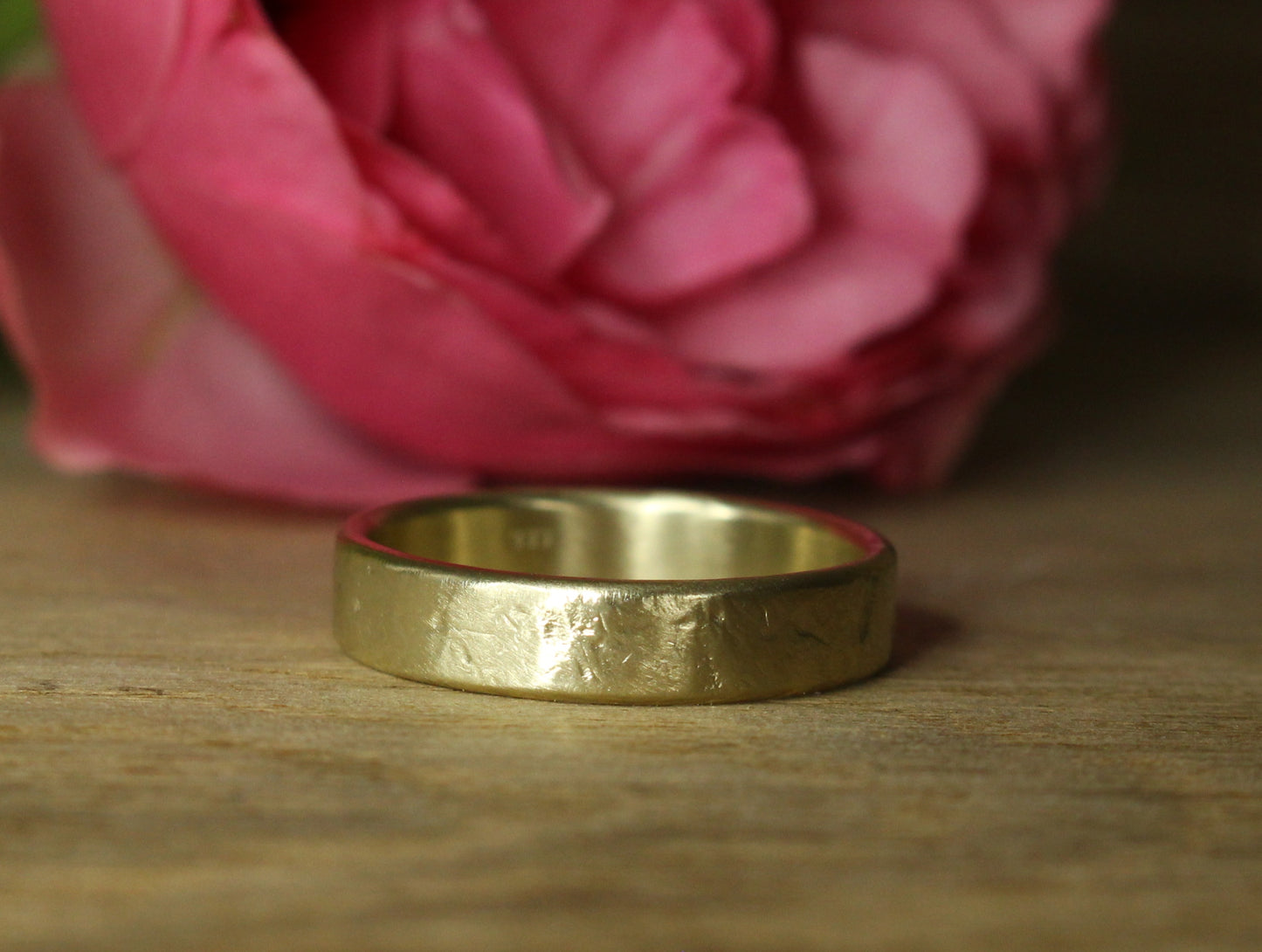 Rustic Strong Band in 8ct or 14ct or 18ct Solid Gold