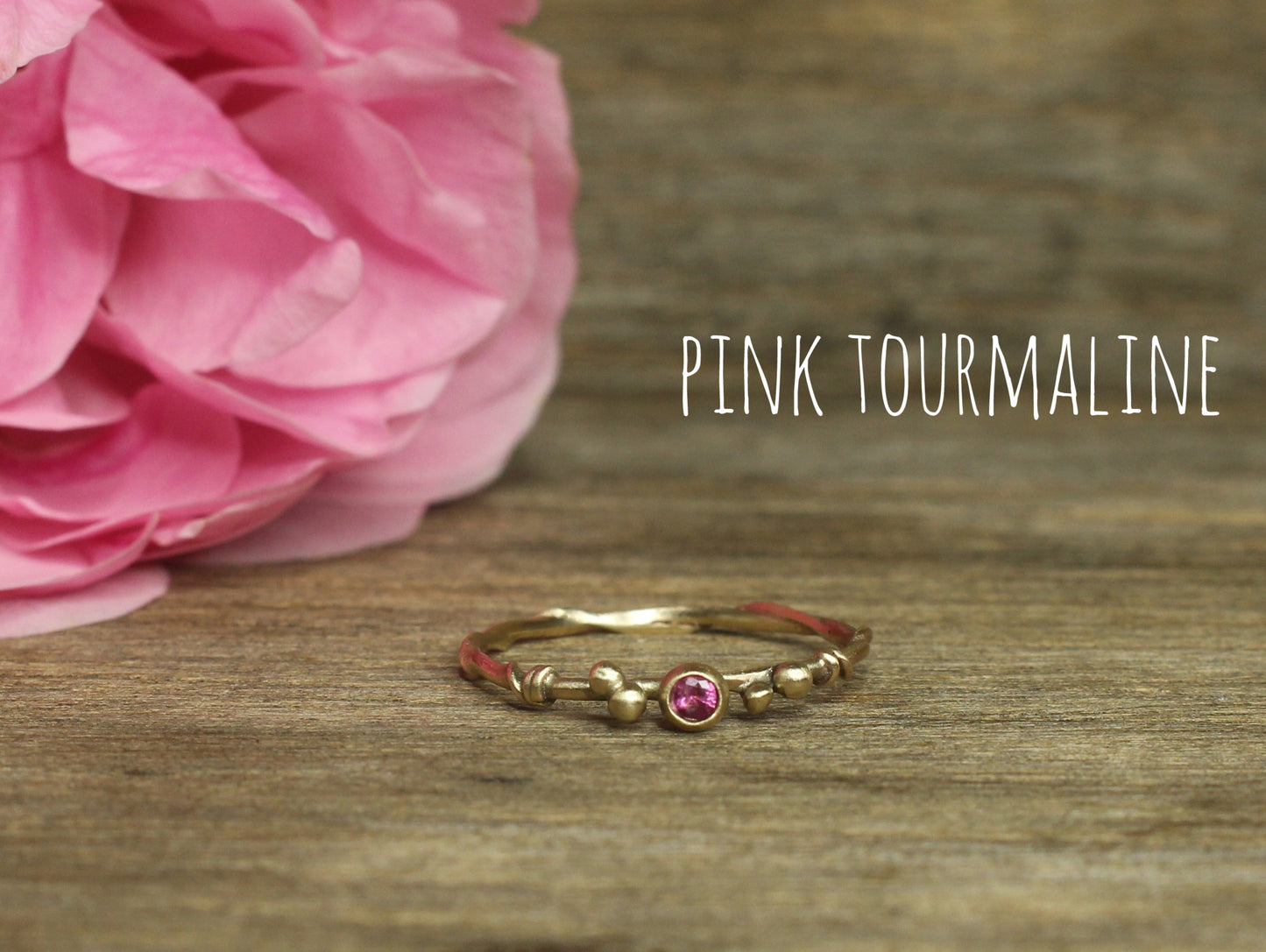 Entwined Ring with Fair Trade Gemstone