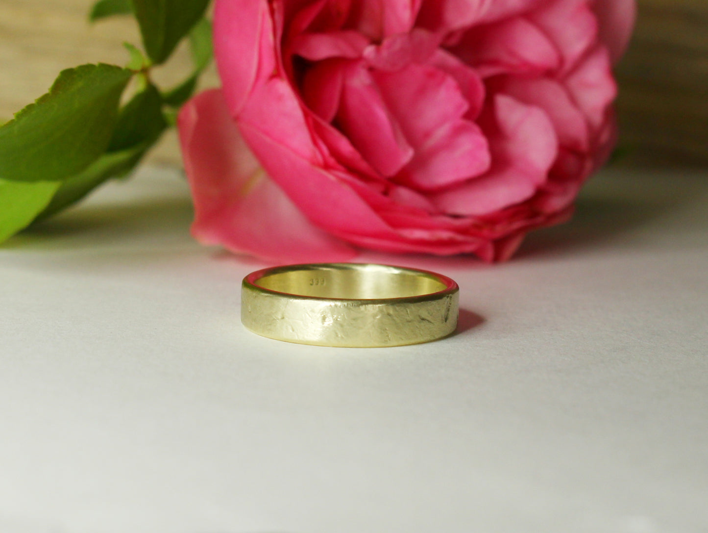 Rustic Strong Band in 8ct or 14ct or 18ct Solid Gold