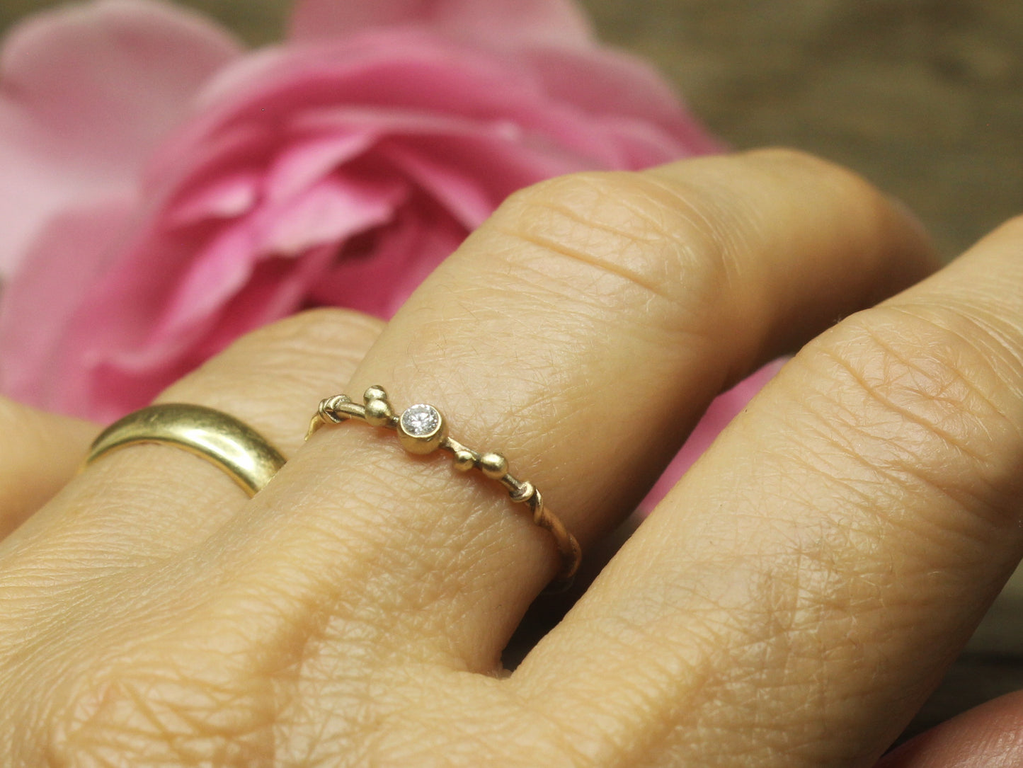Entwined Ring with Fair Trade Gemstone