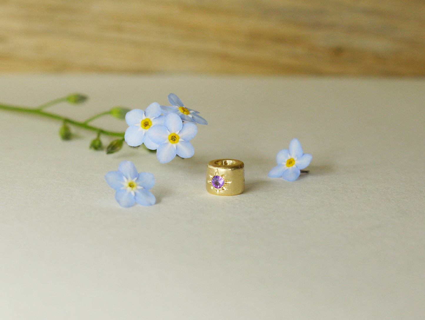Little Cutie Bead Charm Spacer Gold & Gems