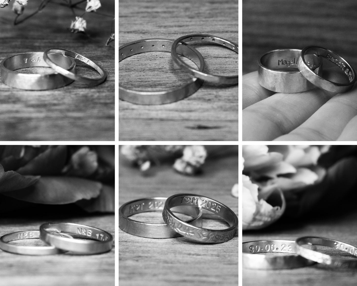 Wildflowers Band in 9ct or 14ct or 18ct Gold