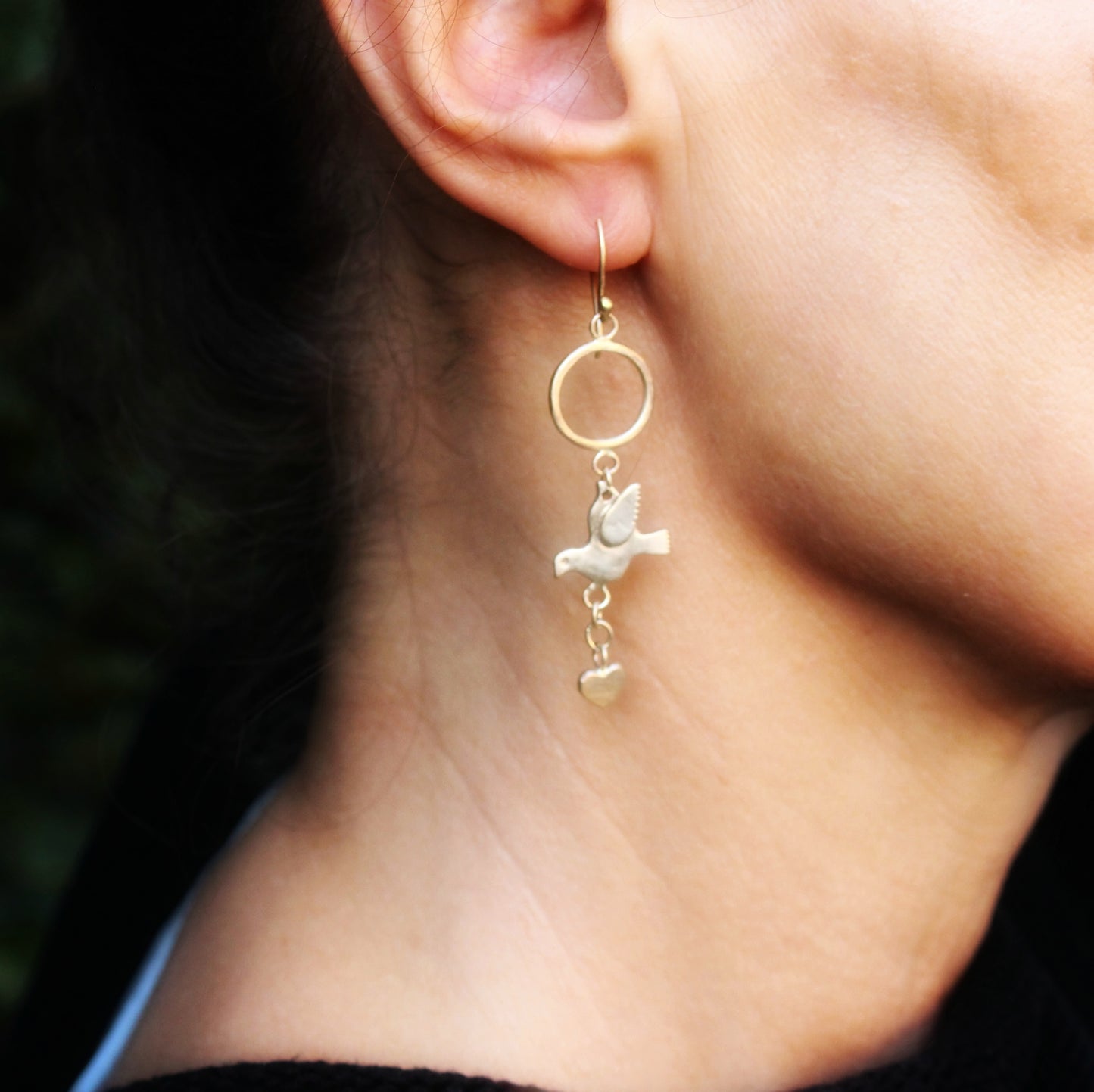 Faith Hope and Love Earrings in 9ct Yellow Gold