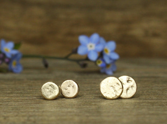 Lunae Studs in 9ct or 14ct or 18ct Gold