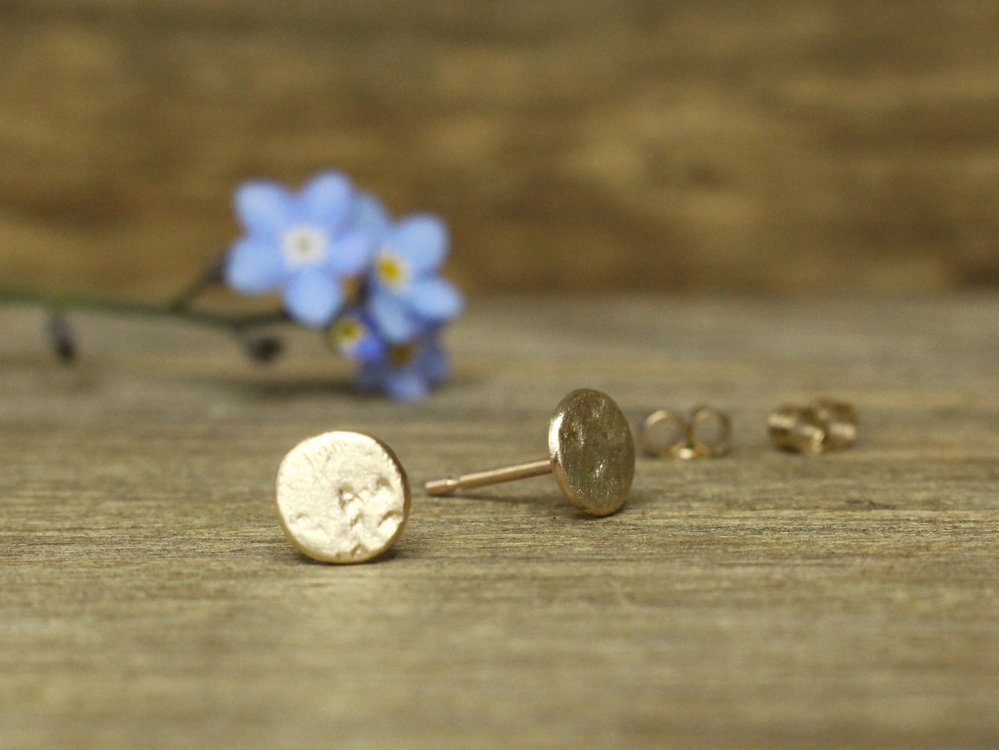 Lunae Studs in 9ct or 14ct or 18ct Gold