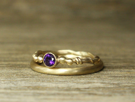 Entwined Ring with larger 3.5mm Fair Trade Gemstone