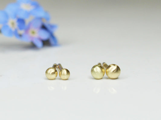 Tiniest Studs in 9ct or 14ct or 18ct Gold