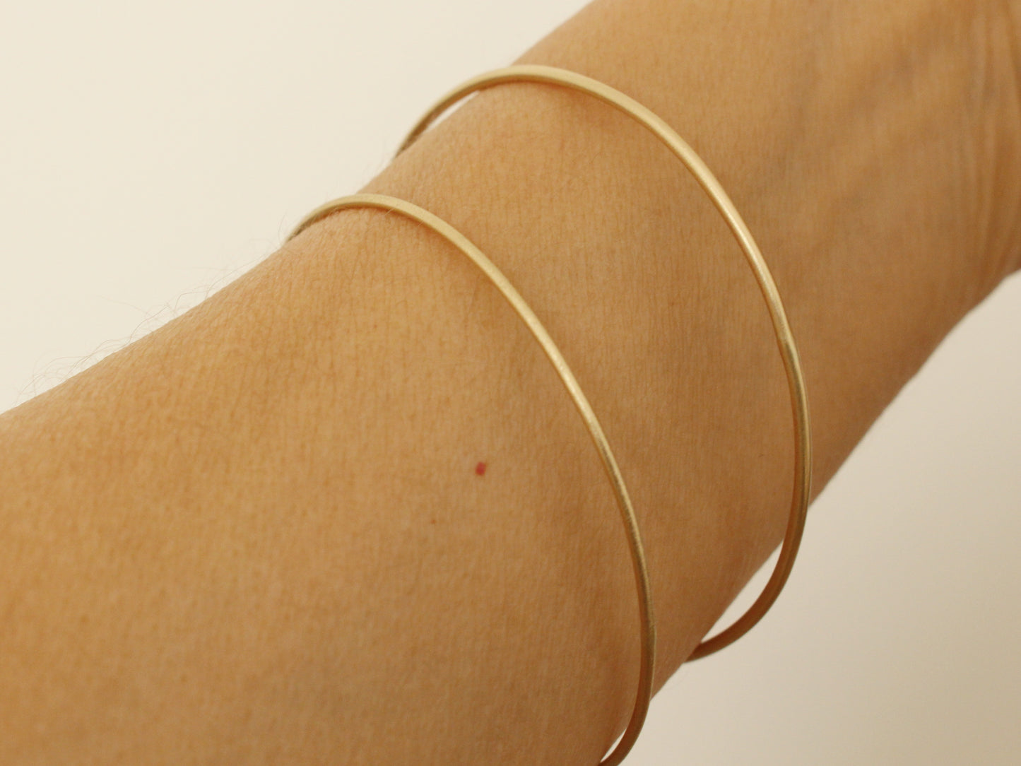 1.5mm Bangle in 9ct or 14ct or 18ct Solid Yellow Gold