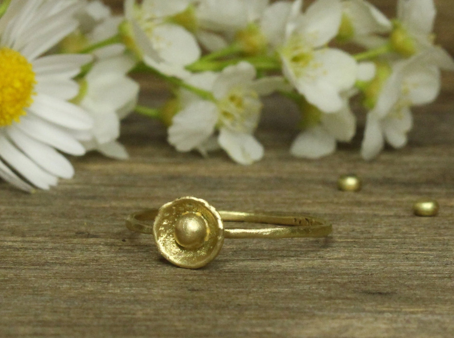 Buttercup Flower Ring in 9ct or 14ct or 18ct Gold