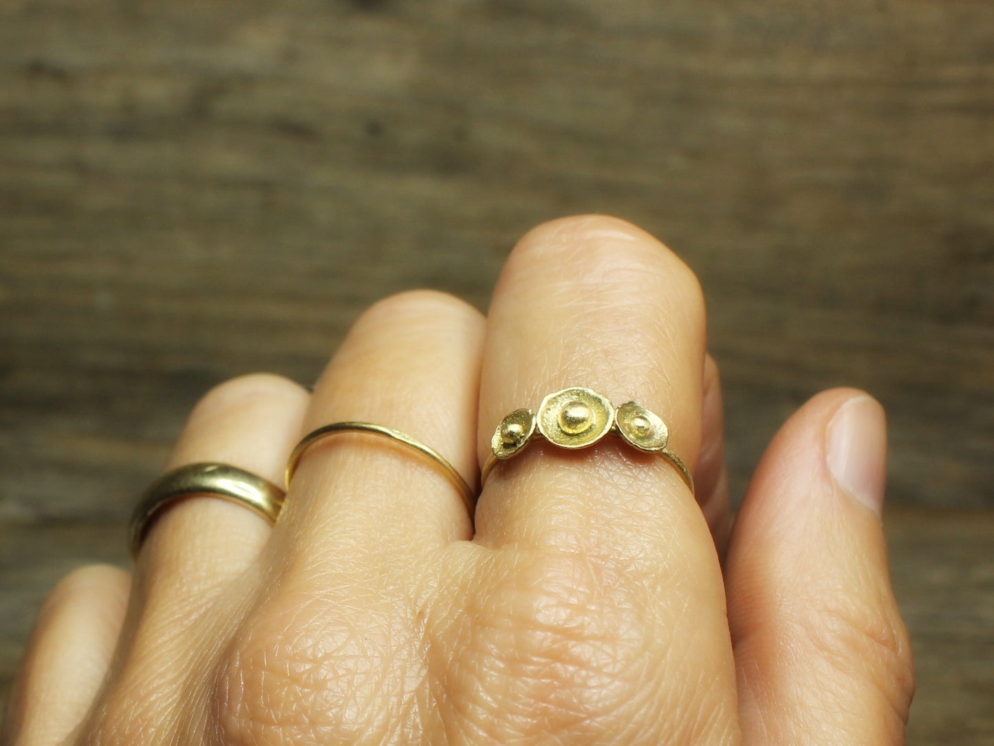 Buttercup Flower Ring in 9ct or 14ct or 18ct Gold