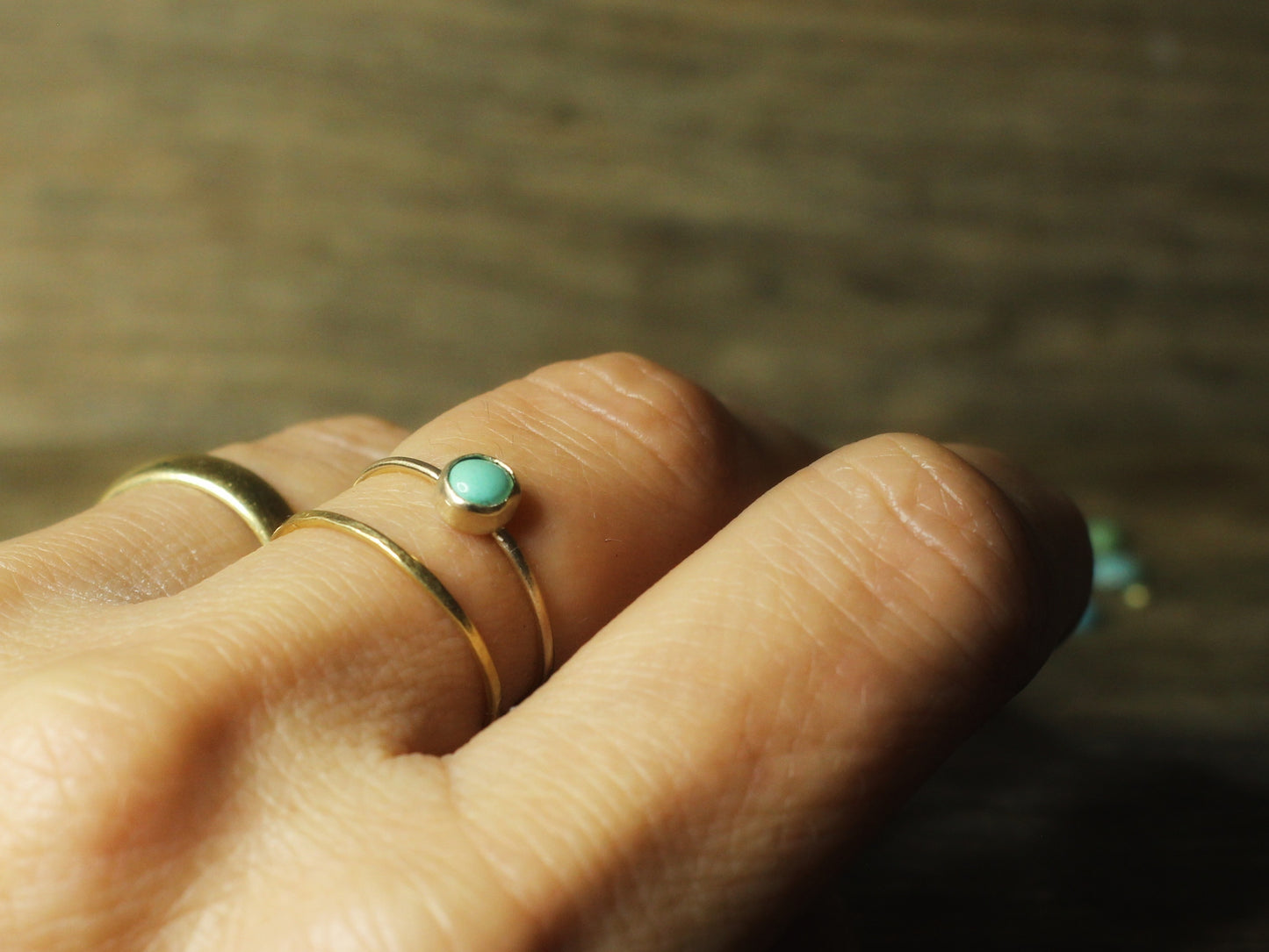 American Turquoise Ring in 9ct Gold