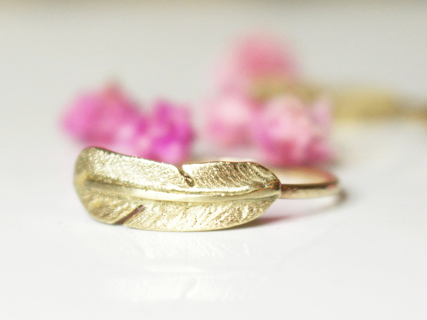 Feather Ring in 9ct or 14ct or 18ct Gold