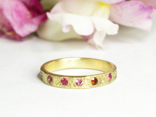 Starry Night Ring in Solid Gold with Fair Trade Gemstones