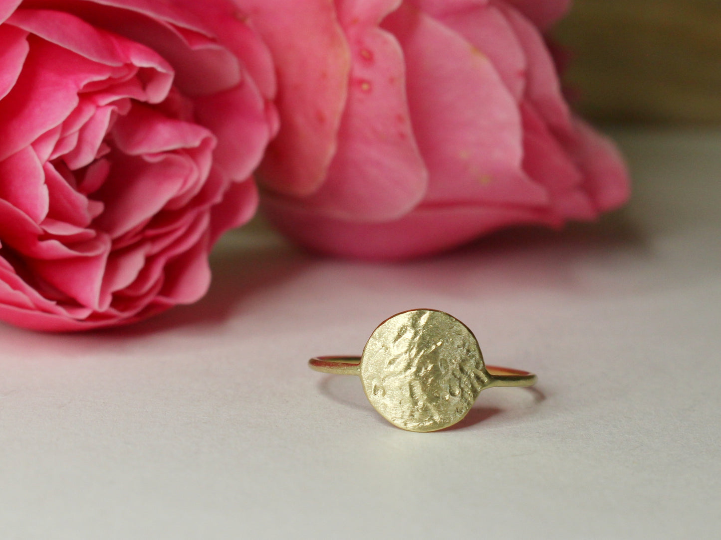 Bright Moon Ring in 9ct or 14ct or 18ct Gold