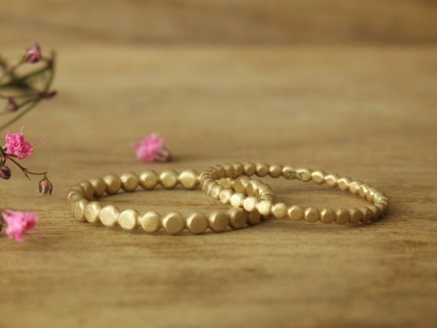 Beady Ring in 9ct Solid Yellow Recycled Gold