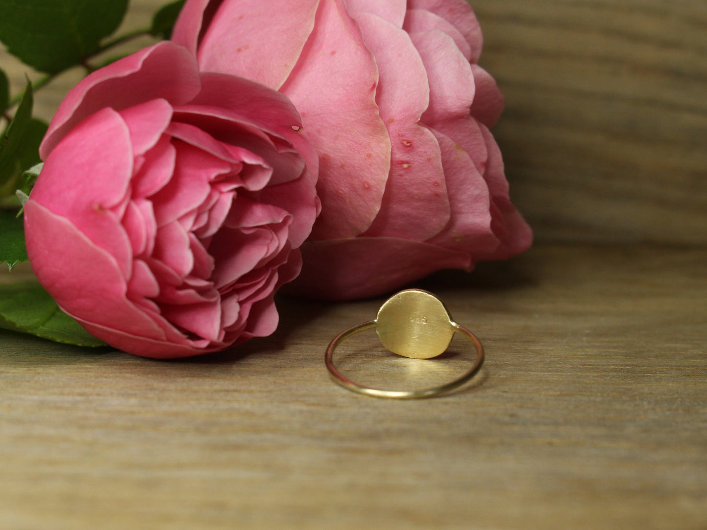 Bright Moon Ring in 9ct or 14ct or 18ct Gold