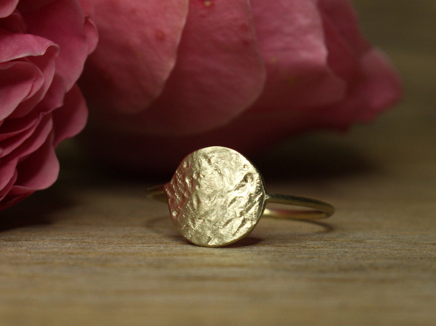 Bright Moon Ring in 9ct or 14ct or 18ct Gold
