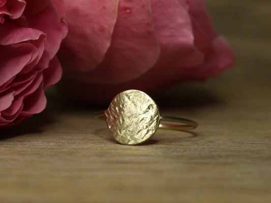 Bright Moon Ring in 9ct or 14ct or 18ct Gold