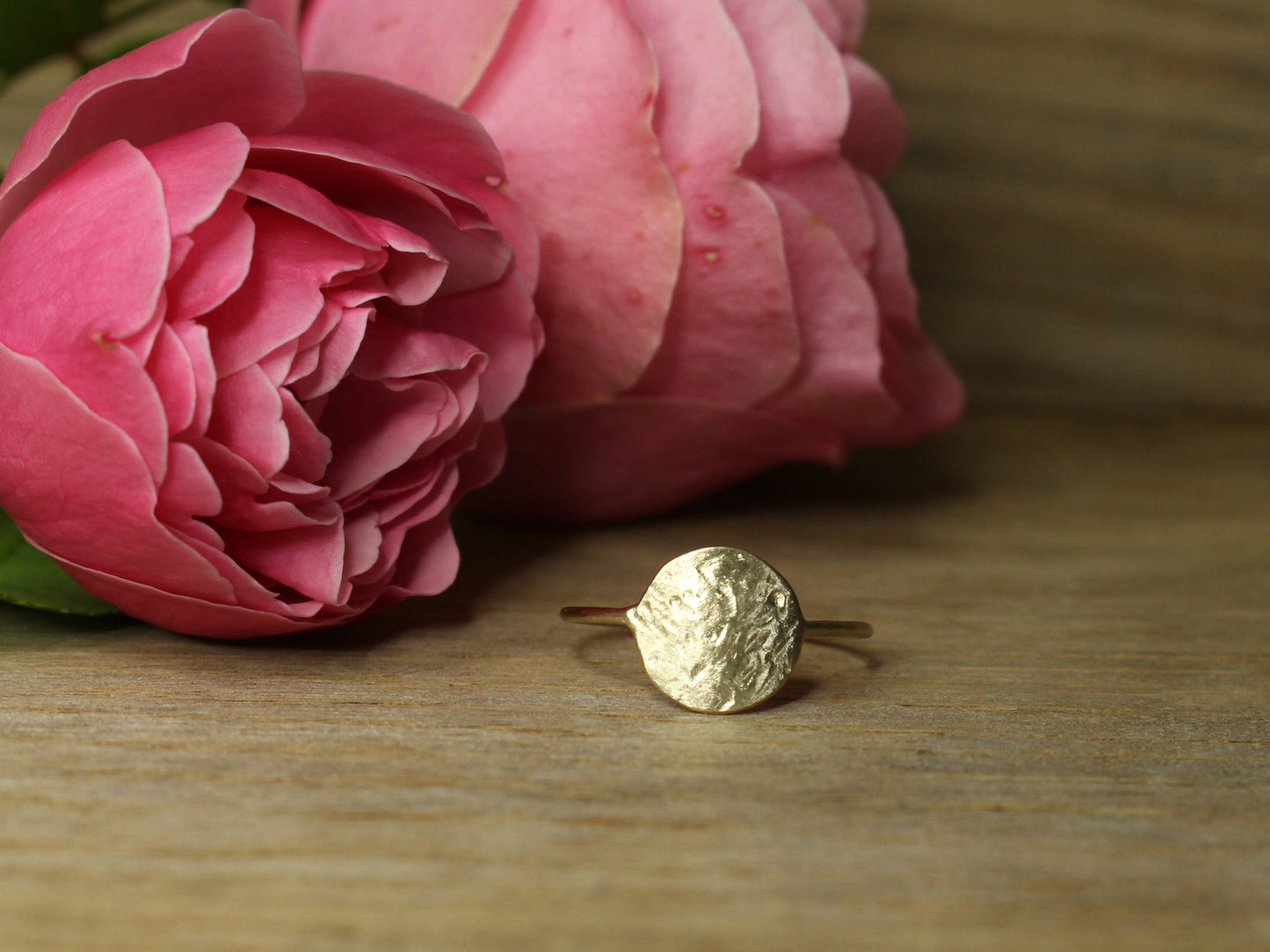 Bright Moon Ring in 9ct or 14ct or 18ct Gold