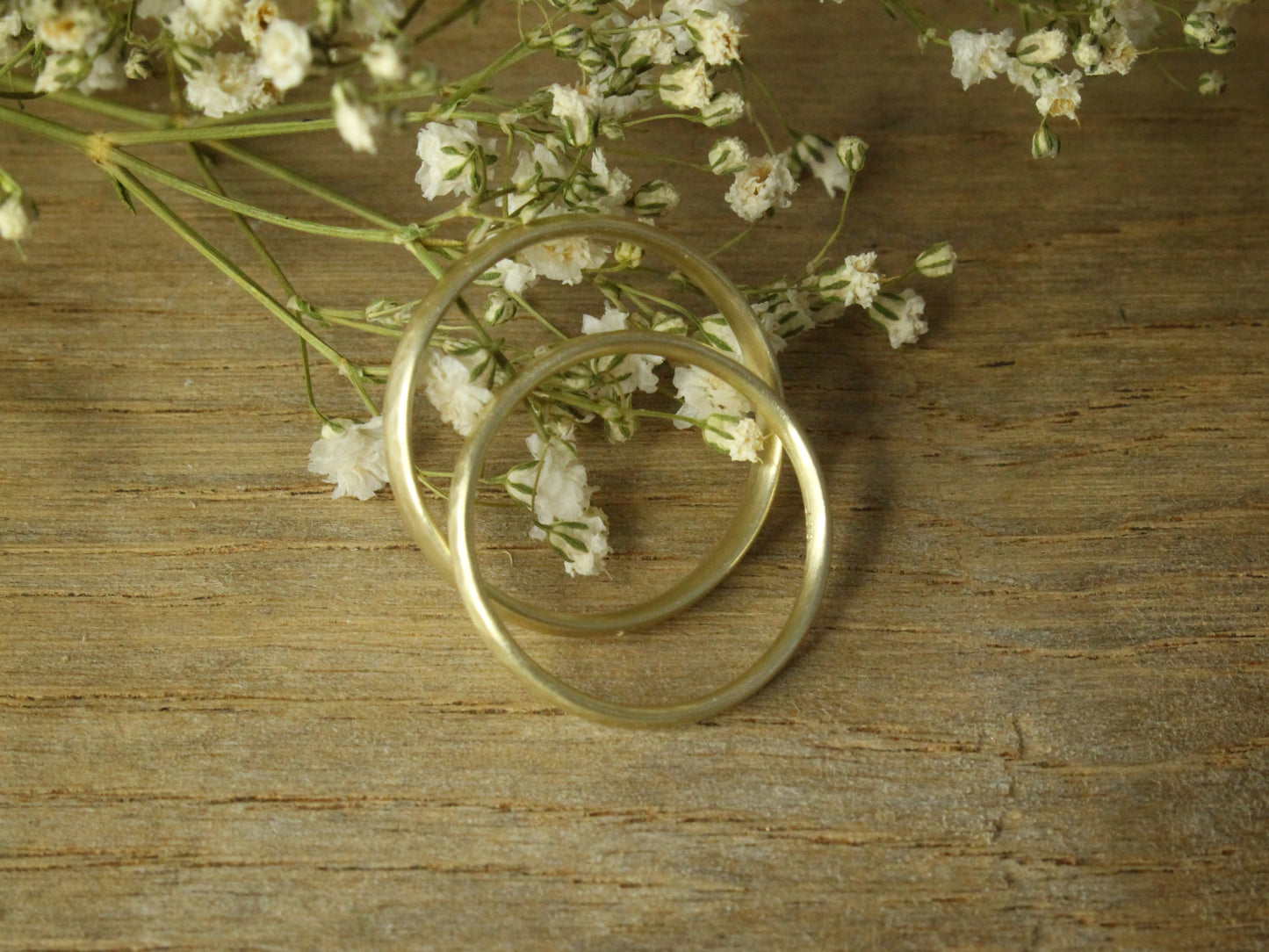 Harmony Bands Set of Two in Solid Gold