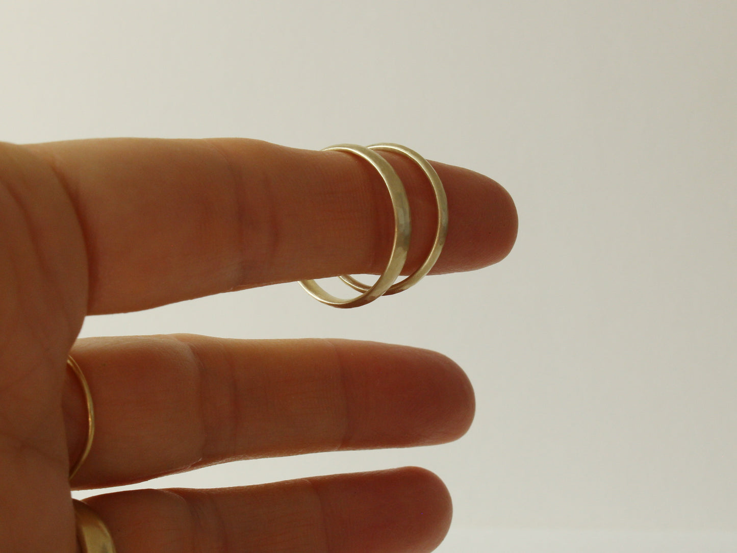 Harmony Bands Set of Two in Solid Gold
