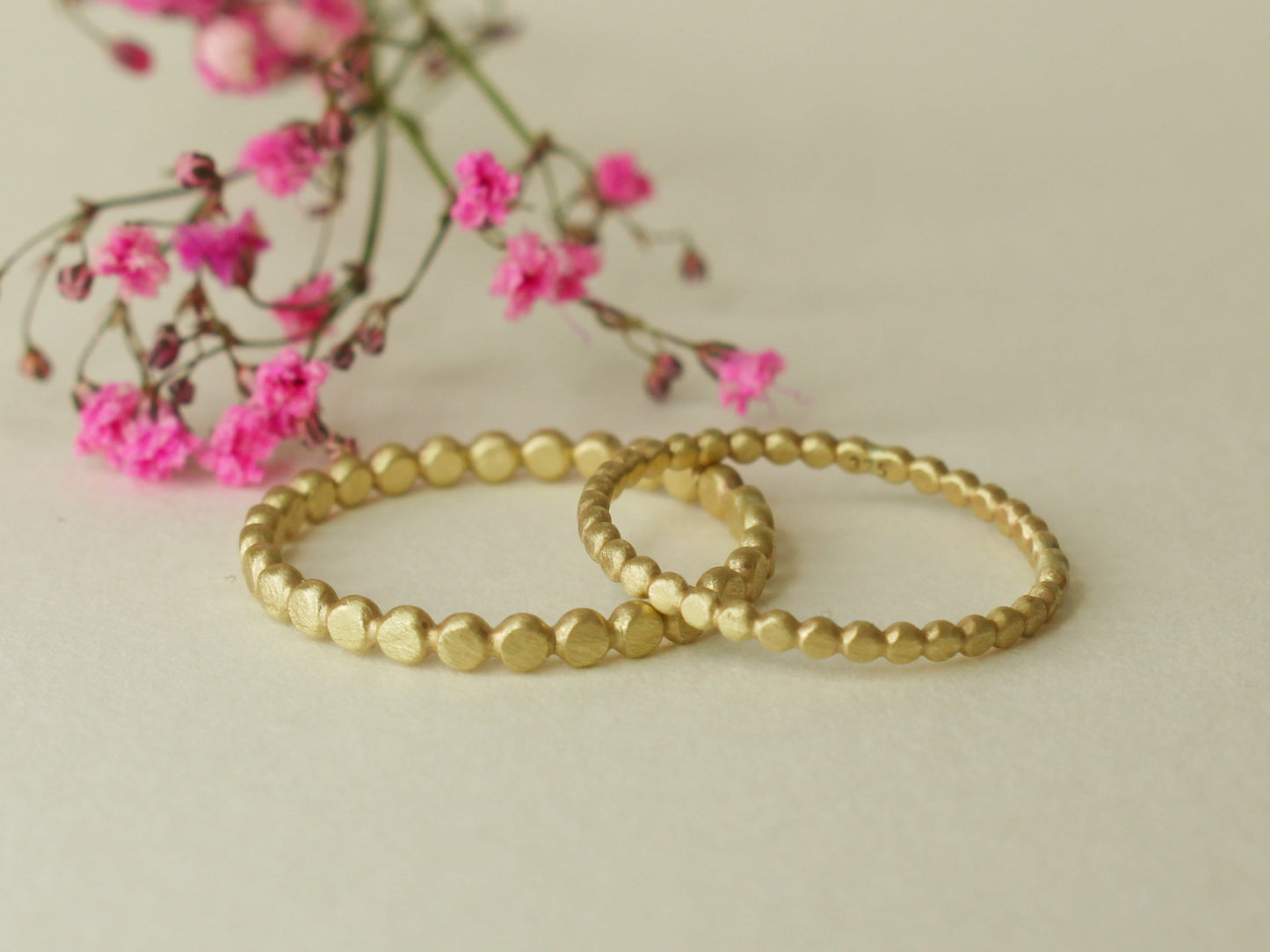 Beady Ring in 9ct Solid Yellow Recycled Gold