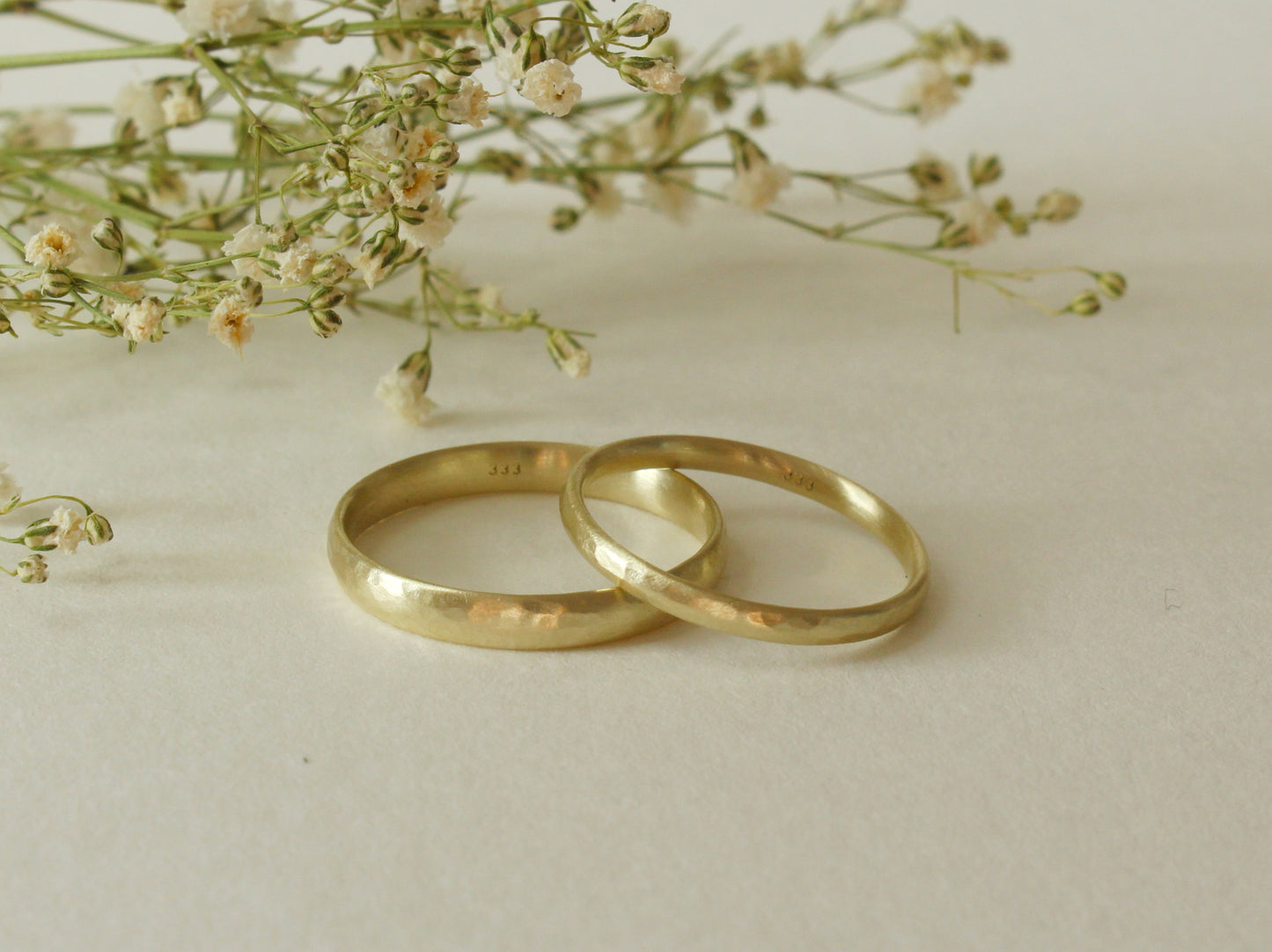 Harmony Bands Set of Two in Solid Gold